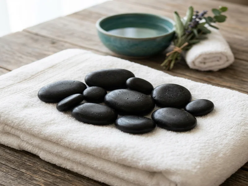 Calming massage room with candles and décor